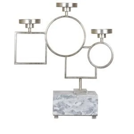 Marble and Metal Candleholder